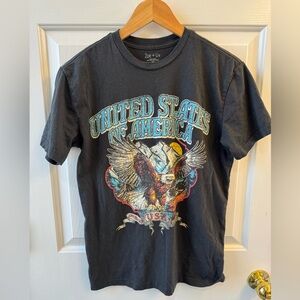 Zoe + Liv Black USA Graphic Tee